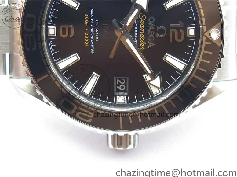 0217 Planet Ocean 39.5mm Black Ceramic Bezel SS VSF 1:1 Best Edition Black Dial on SS Bracelet A Stretchable 7890